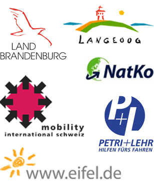 Landestourismusverband Brandenburg, Kurverwaltung Langeoog, NatKo e.V., Mobility International Schweiz, Petri + Lehr, eifel